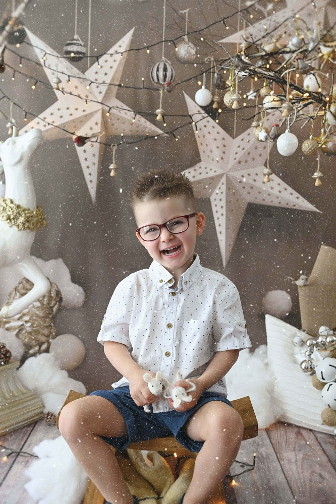 Kate Christmas Grey Star Backdrops for Photography -UK