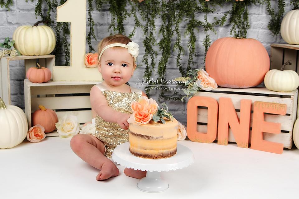 Kate Sweet as Pumpkin Pie 1st Birthday Backdrops Designed by Arica Kirby -UK