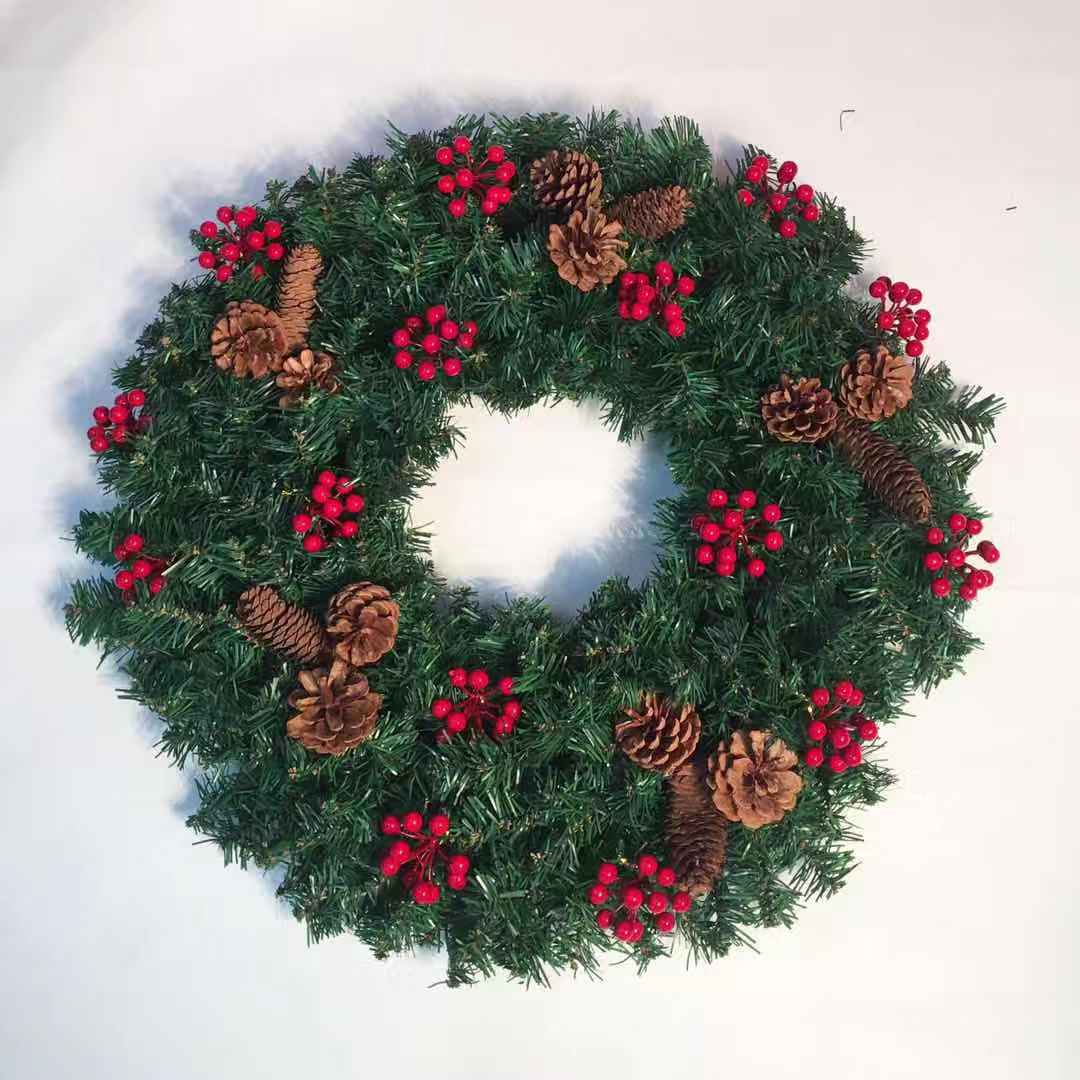 kate Christmas Wreaths Props 24 inches Winter Pine Garland for Front Door Photography