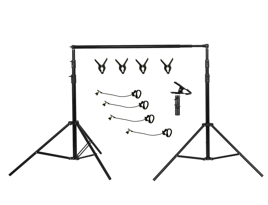 Kate 3x2.8m Frame Kit both for Fabric Backdrop and Double-side Pop-up backdrop( including 4 fish mouth clips + 4 stretch clips + E vigorous clip) -UK