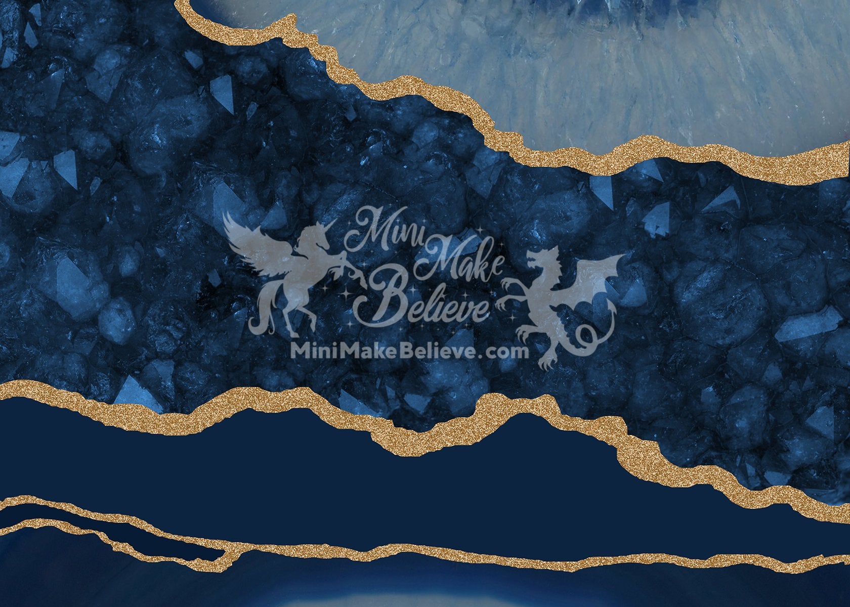 Kate Tapestry Blue Geode Backdrop Designed by Mini MakeBelieve -UK