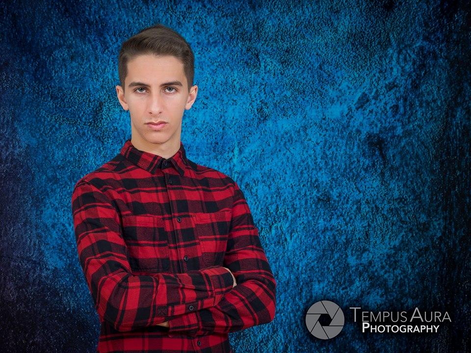 Kate Dark Blue Abstract Textured Photo Backdrops -UK