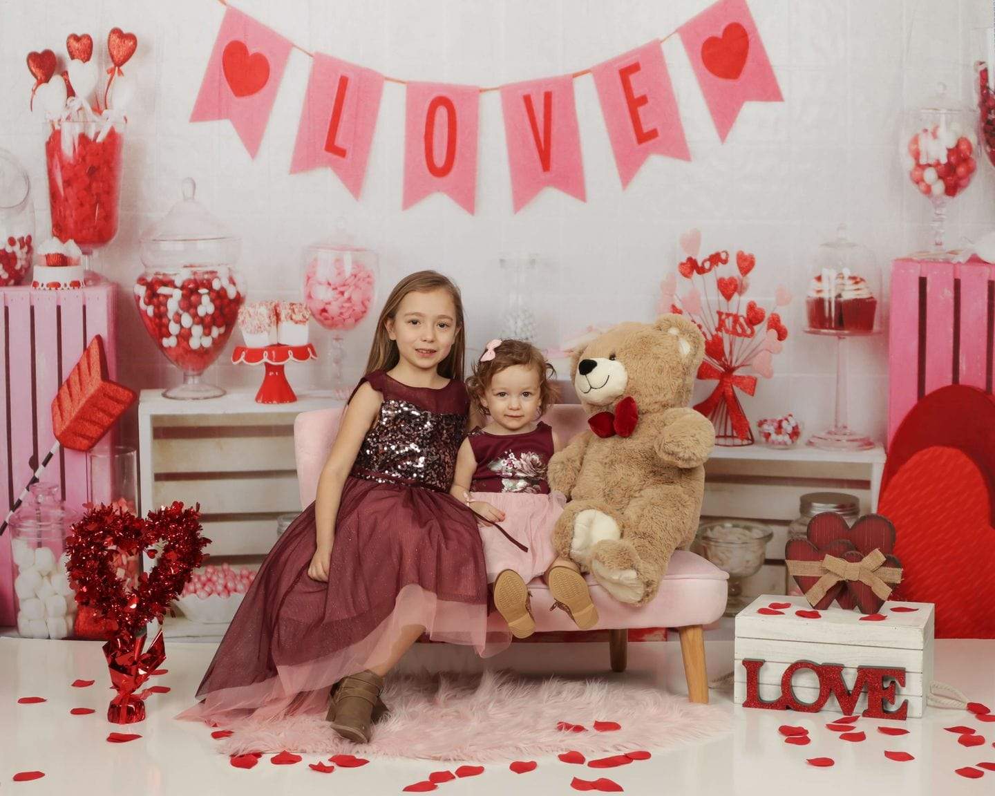 Kate Valentine Sweet Shoppe Backdrop designed by Arica Kirby -UK