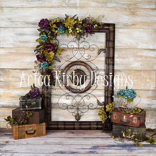 Kate Vintage Floral Traveler Backdrop designed by Arica Kirby -UK