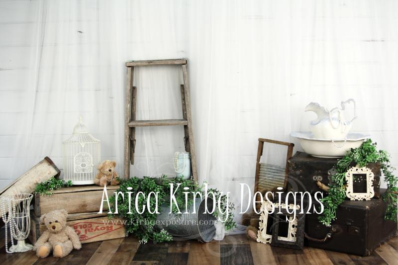 Kate Vintage Treasures Spring/Easter Backdrop designed by Arica Kirby -UK