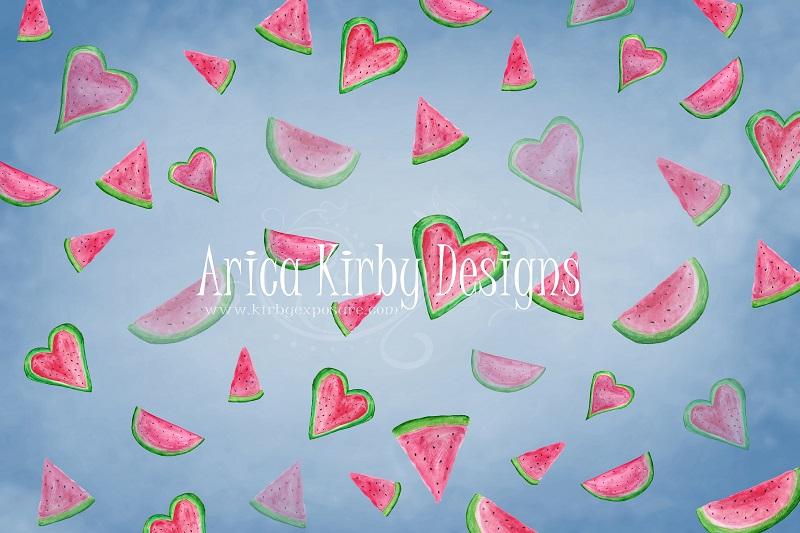 Kate Summer Watermelon Faded Love Backdrop designed by Arica Kirby -UK
