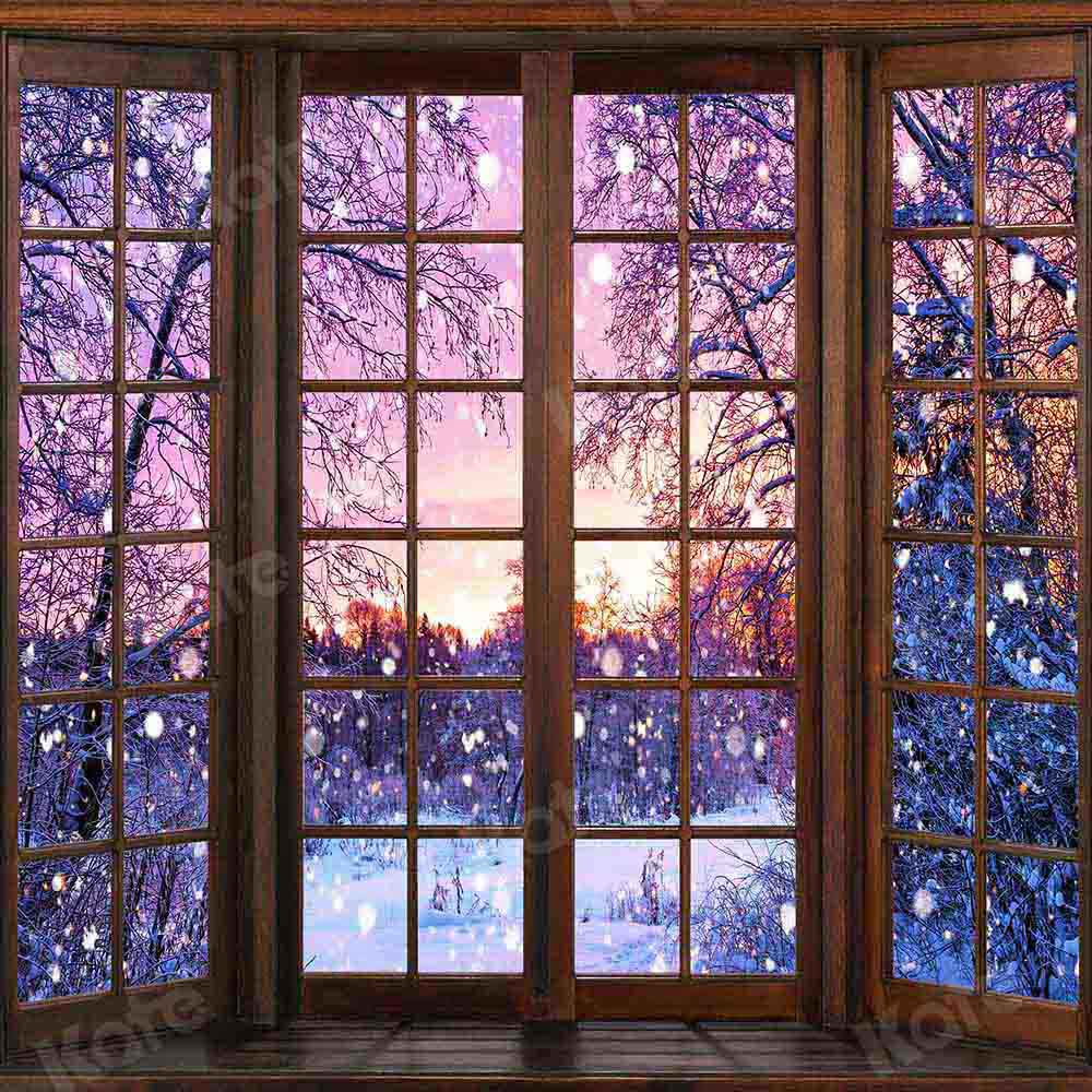 Kate Winter Snowy Window Backdrop Designed by Chain Photography -UK