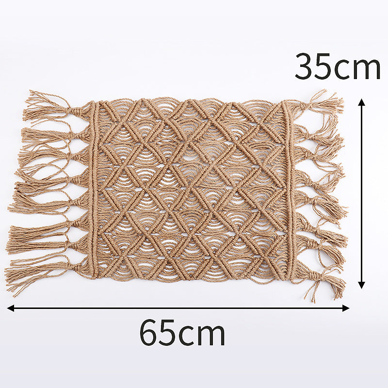 Kate Boho Hand-Woven Hemp Blanket for Photography -UK