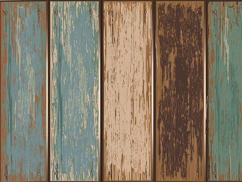 Kate Blue Green And Gray Wood Computer Printed Rubber Floor Mat - Kate backdrops UK