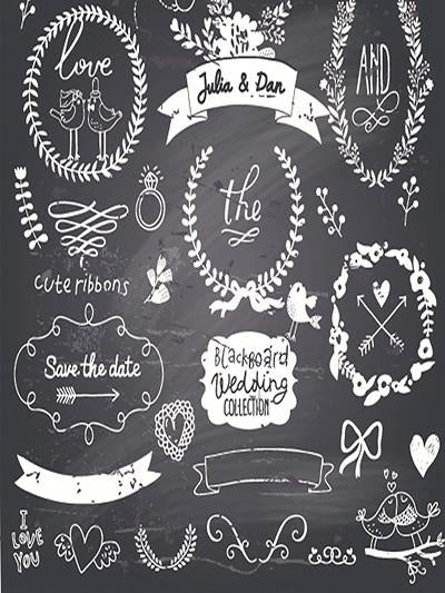 Kate Chalkboard Spain Custom Backdrop for Wedding Photography - Kate backdrops UK