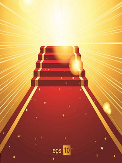 Katebackdrop£ºKate Stage Red Carpet Golden Light Photography Backdrop