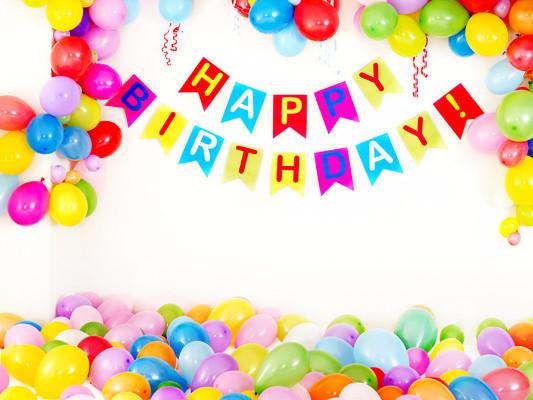 Katebackdrop£ºKate Birthday Colorful Balloons Photography Backdrops White Wall