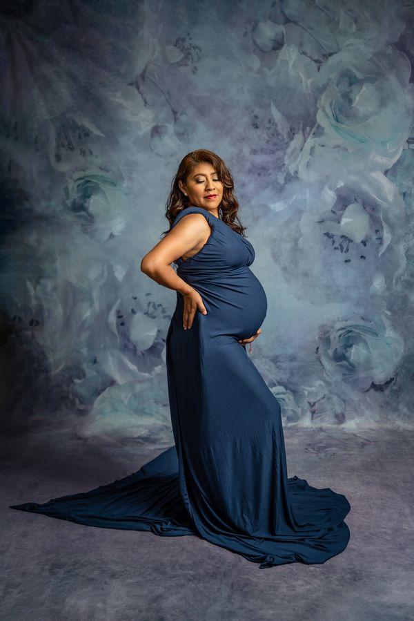 Kate Fine Art Flower Grey Blue Backdrop Designed by Chain Photography -UK