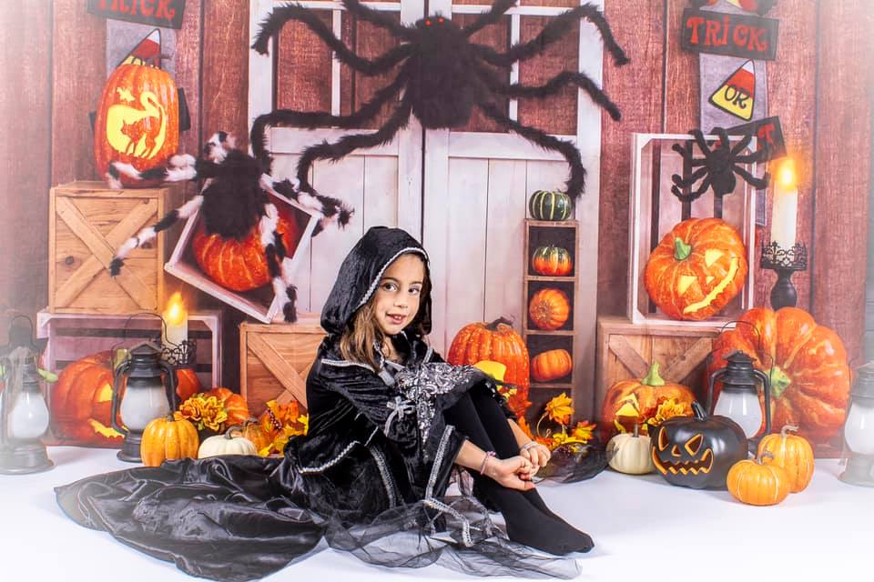 Kate Autumn Pumpkin Halloween Backdrop Designed by Emetselch -UK
