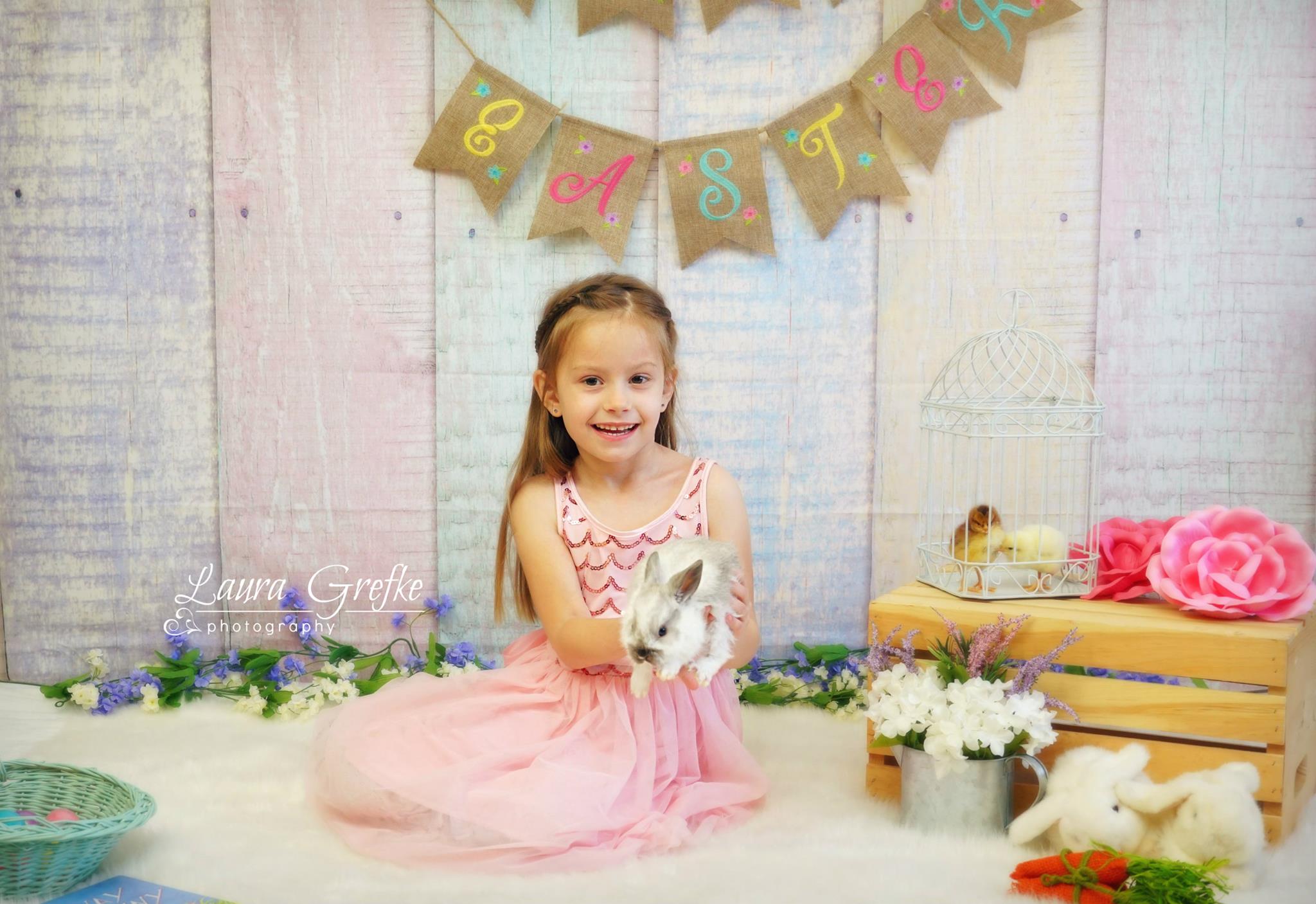 Kate Easter Colorful Wood Backdrop Photography -UK