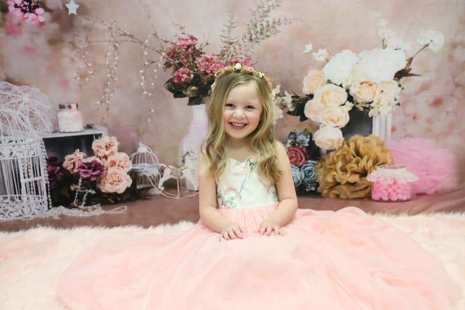 Kate floral antique pink for cake smash backdrop designed by Studio Gumot -UK