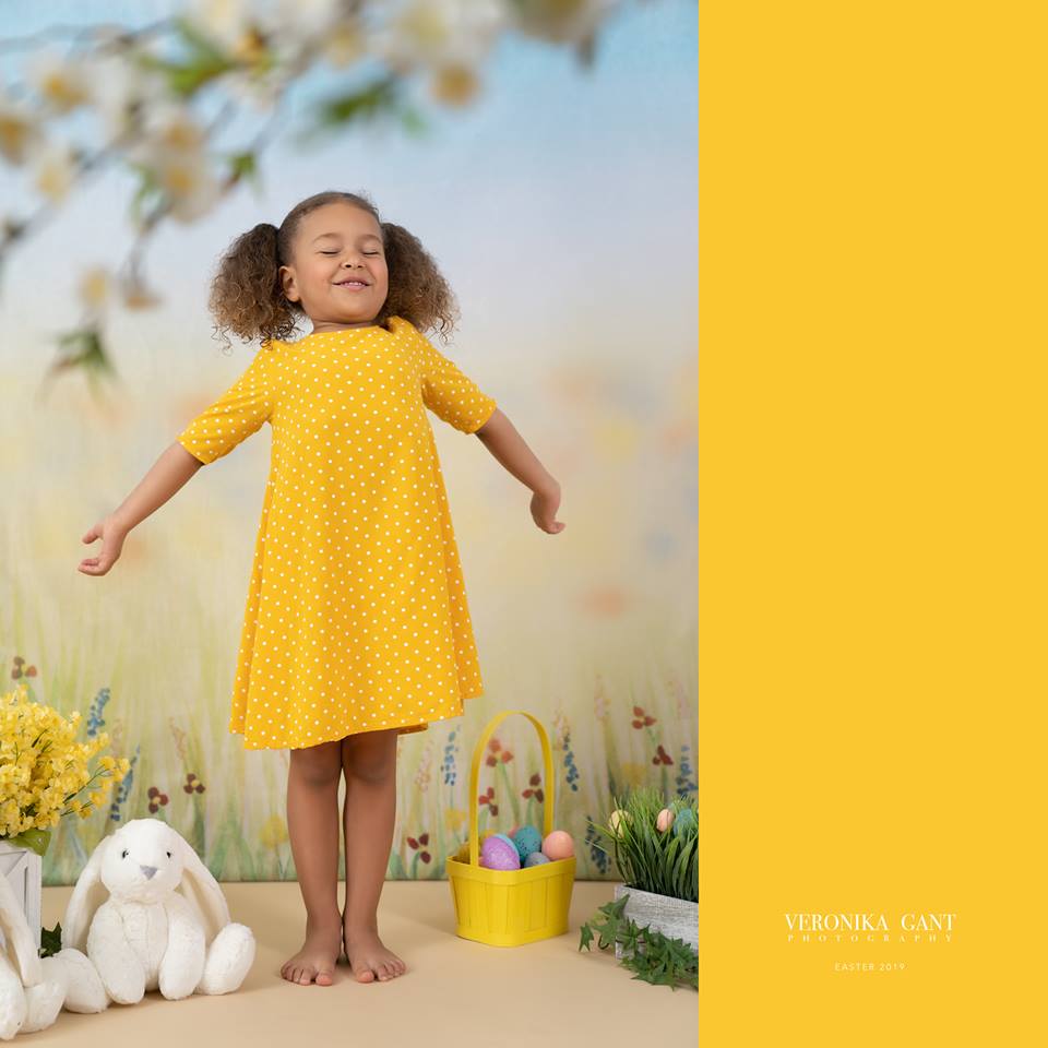 Kate Spring painting Backdrop designed by Veronika Gant -UK