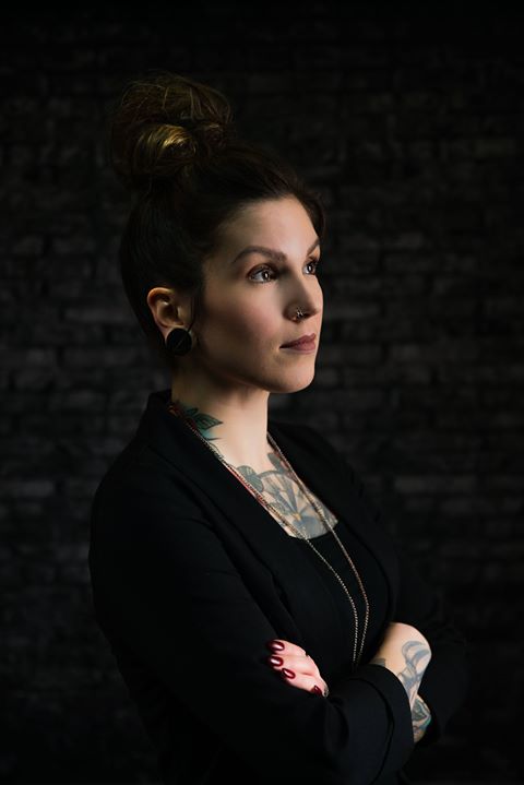 Kate Retro Dark Gradient Brick Backdrop designed by Arica Kirby -UK