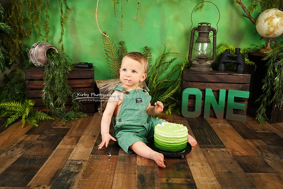 Kate Summer Jungle 1st Birthday Backdrops Designed by Arica Kirby -UK