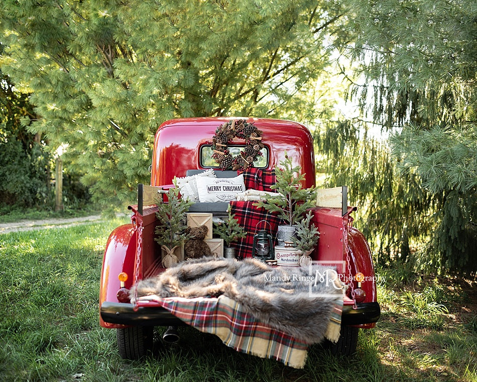 Kate Red Christmas Truck Backdrop Designed by Mandy Ringe Photography -UK