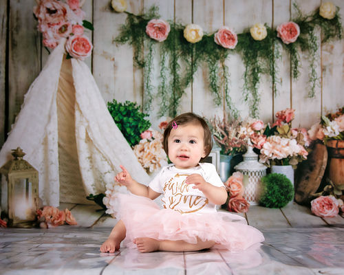 Kate Cake Smash Summer Floral Backdrop Designed By Rose Abbas -UK