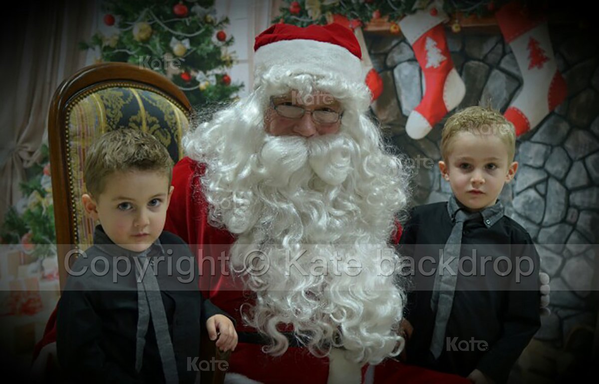 Katebackdrop£ºKate Christmas Tree Backdrop Gift Box Stove Sock For Photography