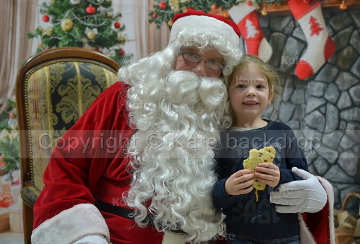 Katebackdrop£ºKate Christmas Tree Backdrop Gift Box Stove Sock For Photography