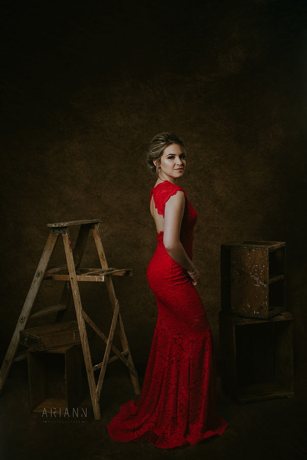 Kate Abstract Texture Old Master Dark Brown Backdrop Photo Studio -UK