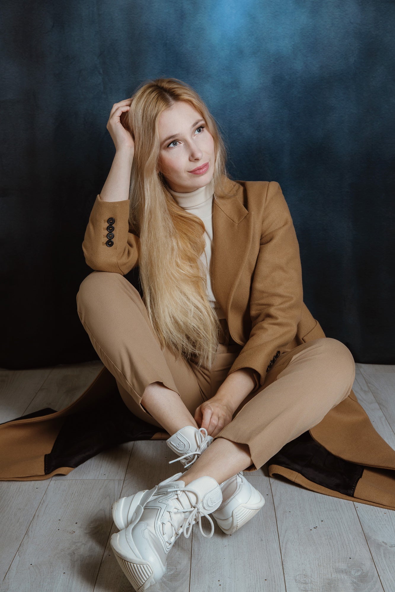 Kate Dark Blue Abstract Backdrop for Photography -UK