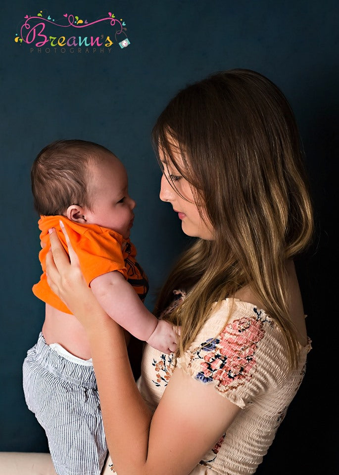 Kate Dark Cold Blue-Black Abstract Backdrop for Portrait Photography -UK