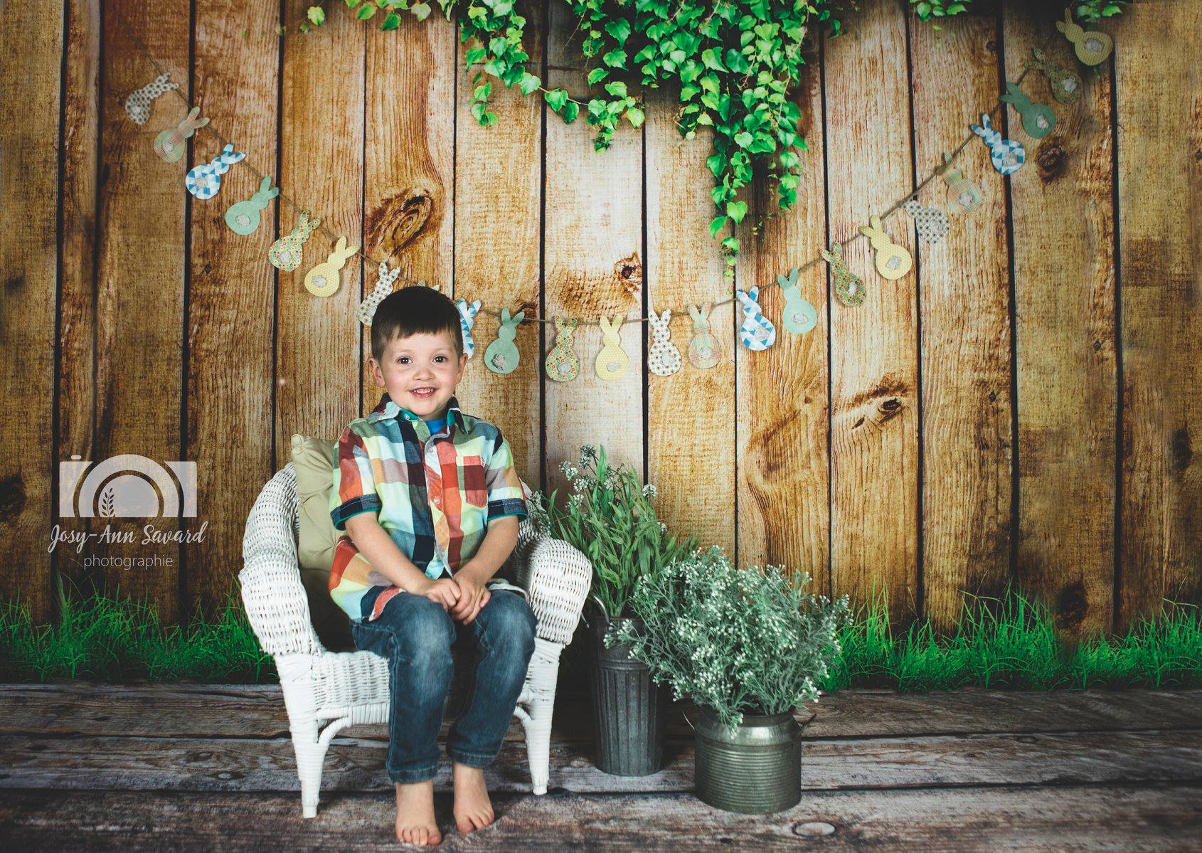 Kate Spring Wooden Backdrop for Easter/Wedding/Newborn -UK