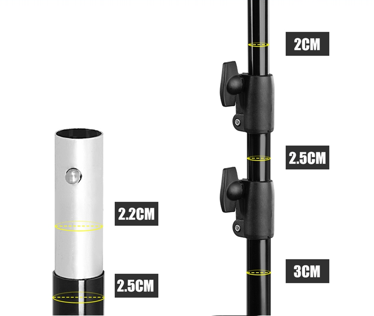 Kate Equipment 8.5x10ft&10x10ft Black Aluminum Backdrops Stand (3cm Thick) -UK