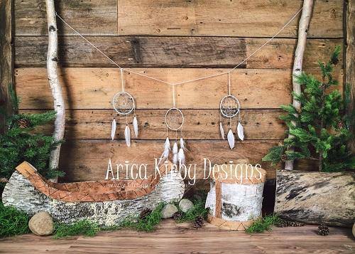 Kate Dreamcatcher with Canoe and Drum Backdrop Designed by Arica Kirby -UK
