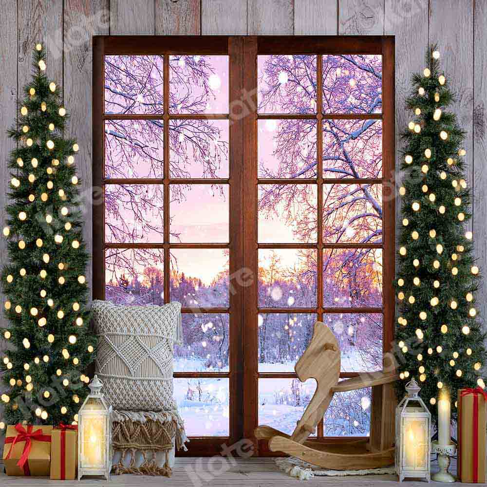 Kate Christmas Winter Snow Grain Backdrop Designed by Emetselch -UK