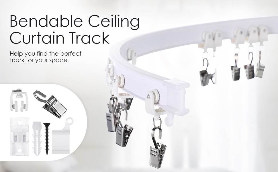 Flexible Curtains Backdrops Bendable Track Ceiling Wall Backdrop Stand -UK