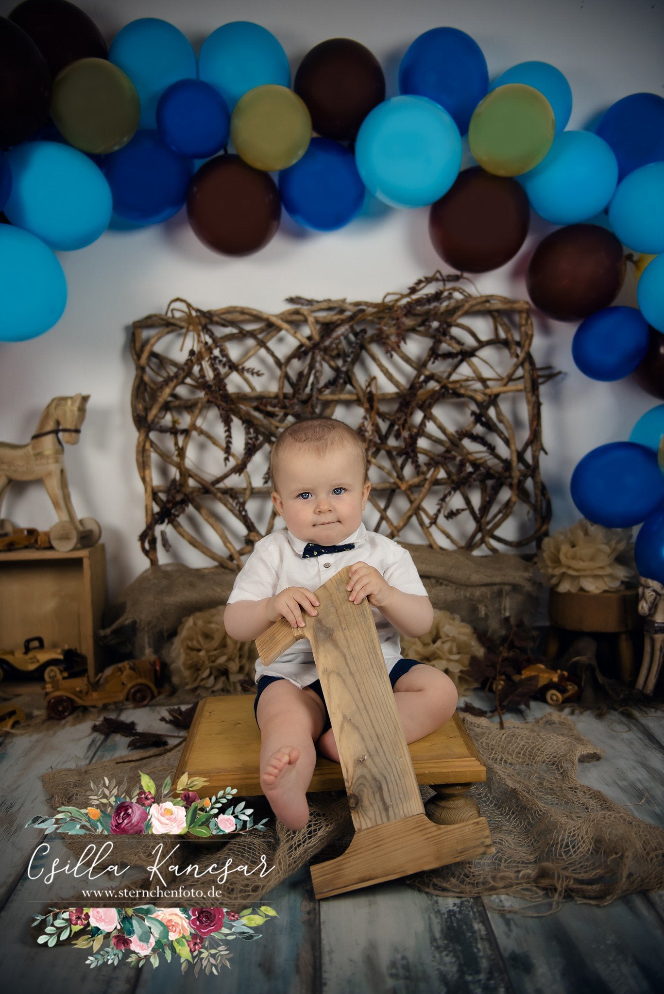 Kate Balloons Horse Cowboy Backdrop Designed by Csilla Kancsar -UK