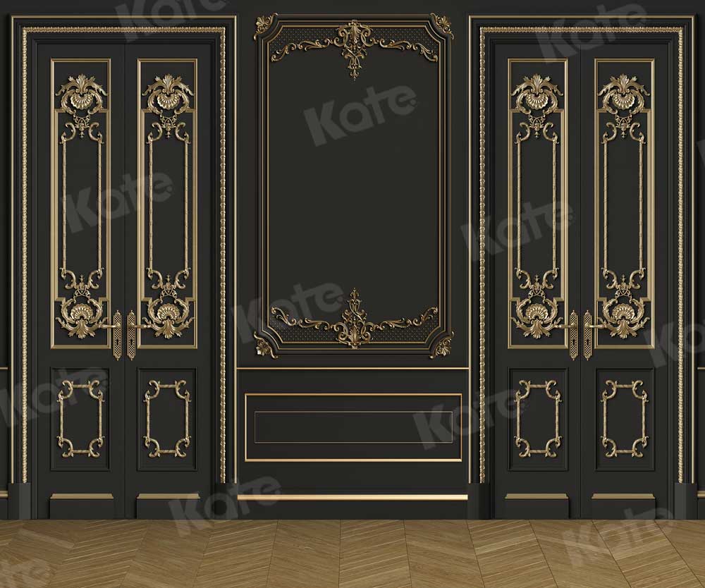 Kate Retro Wall Gold And Black Backdrop for Photography -UK