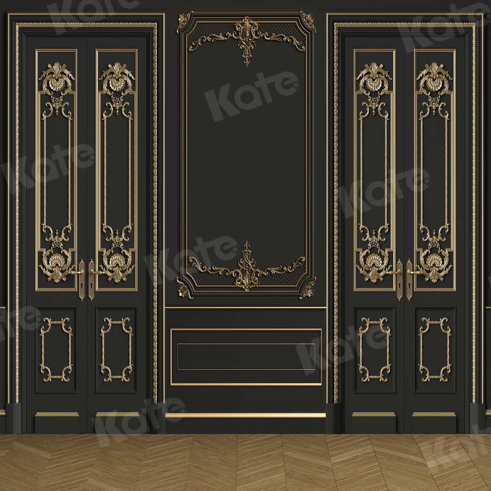 Kate Retro Wall Gold And Black Backdrop for Photography -UK
