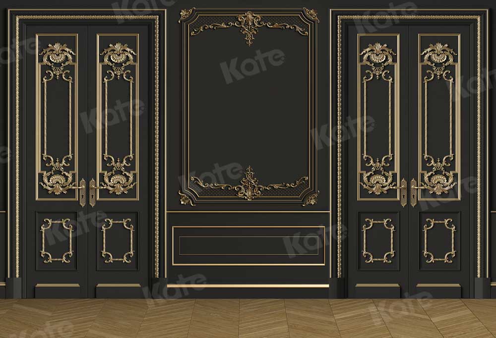 Kate Retro Wall Gold And Black Backdrop for Photography -UK