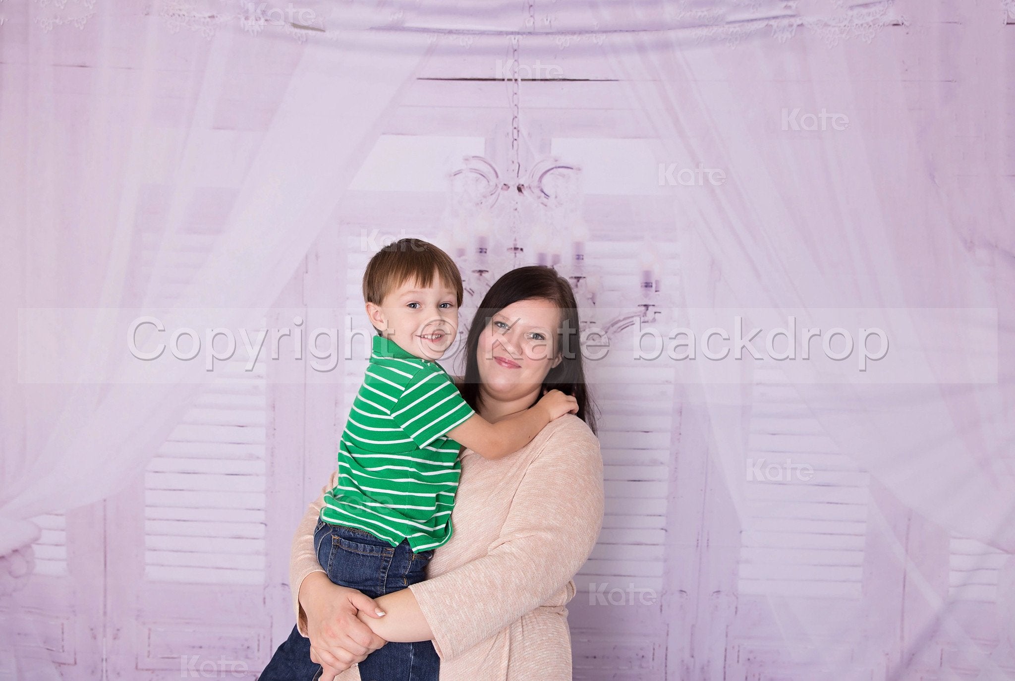 Katebackdrop£ºKate Wedding White Curtain Wood Wall Photography Backdrop