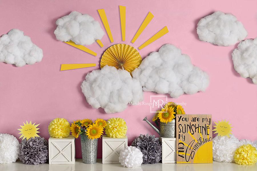 Kate You Are My Sunshine Pink Backdrop Designed by Mandy Ringe Photography -UK