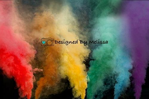 Kate Rainbow Smoke Backdrop Designed by Melissa King -UK
