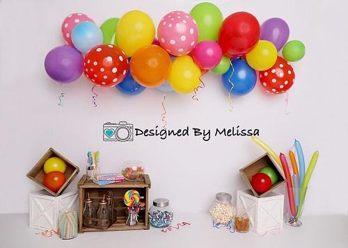 Kate Rainbow Candy Backdrop Designed by Melissa King -UK