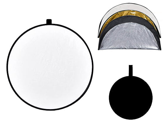 5-In-1 Light Reflector Round For Studio Photography Disc -UK