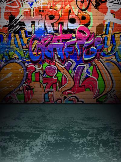 Kate 300x300cm Brick Wall Graffiti Custom Backdrops children Backdrops For Photo Studio