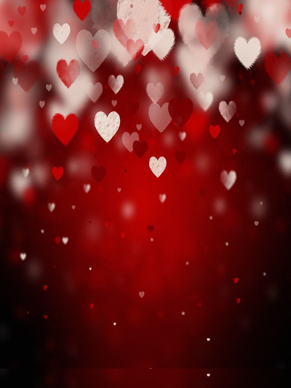 Katebackdrop:Kate Red Wall Customize Holiday Backdrops Romantic Heart-Shaped