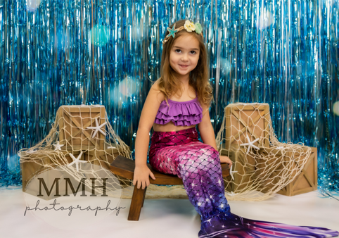 Kate Undersea Sequin Mermaid Backdrop Designed by Melissa McCraw-Hummer -UK
