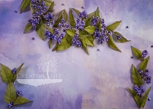 Kate Purple Berries Backdrop Designed by Chrissie Green -UK