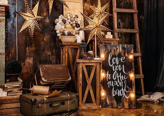 Kate Christmas Beautiful Retro Decorating Backdrop - Kate backdrops UK