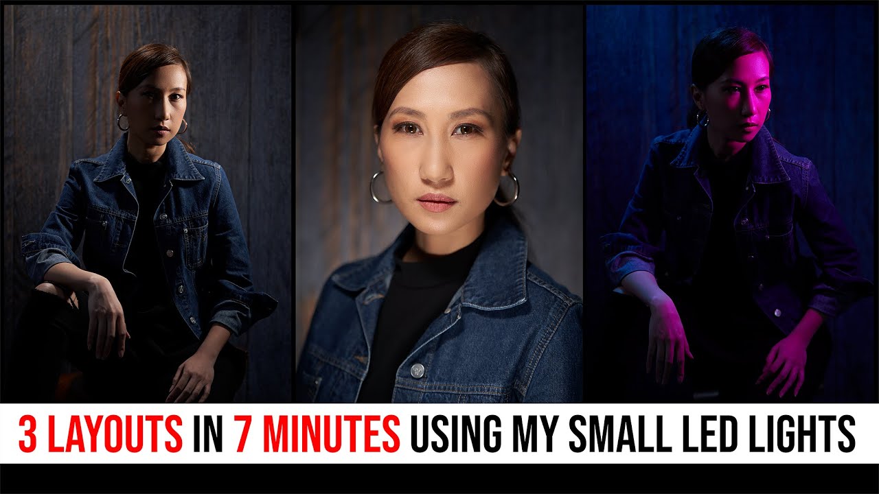 LIGHTING HELP: 3 Quick & Beautiful Portraits with Just Small LED Lights for Photography